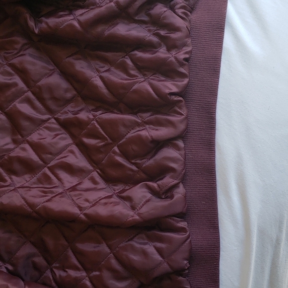 Women's New Look Burgandy Bomber Jacket - Size 1X - Picture 10 of 12
